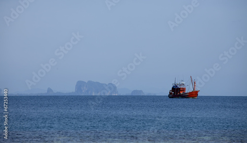 Fishing boat on the sea of Thailand.