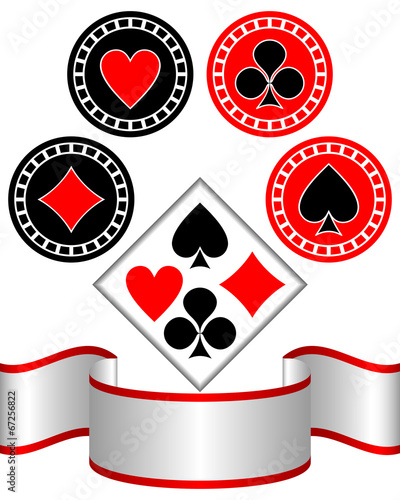 Symbols of playing cards.