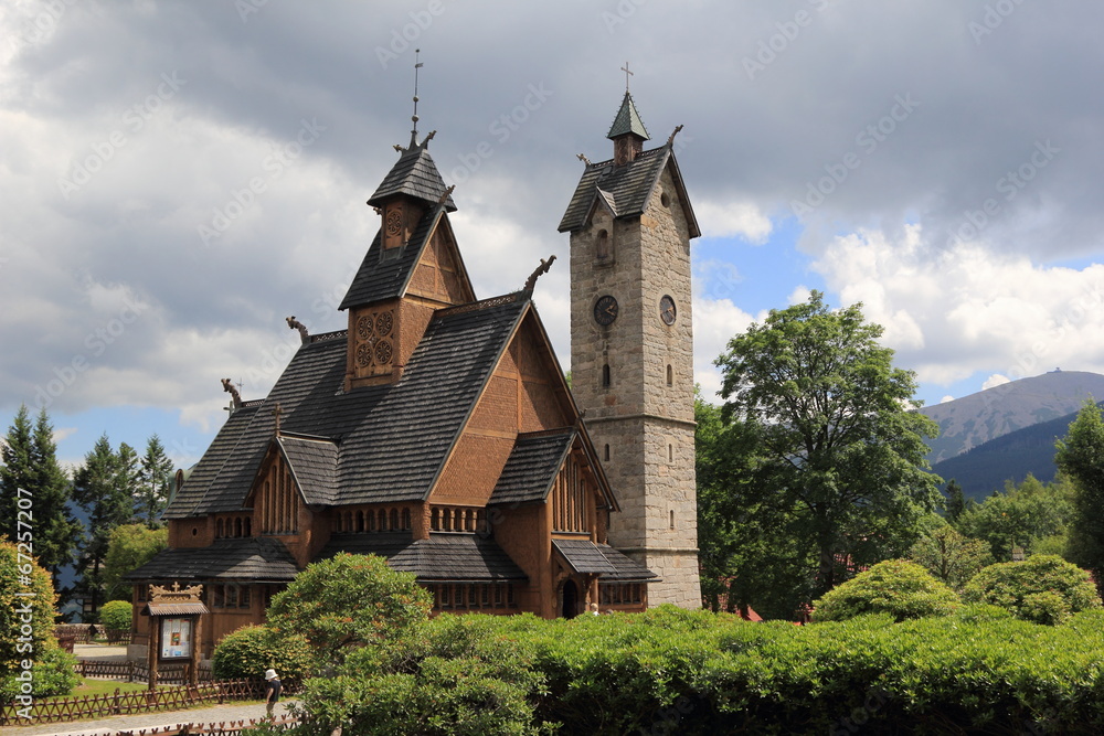 Karpacz church Wang .Poland