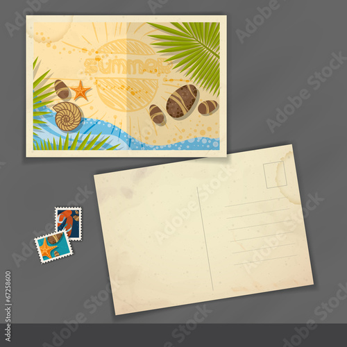 Old Postcard Design, Template
