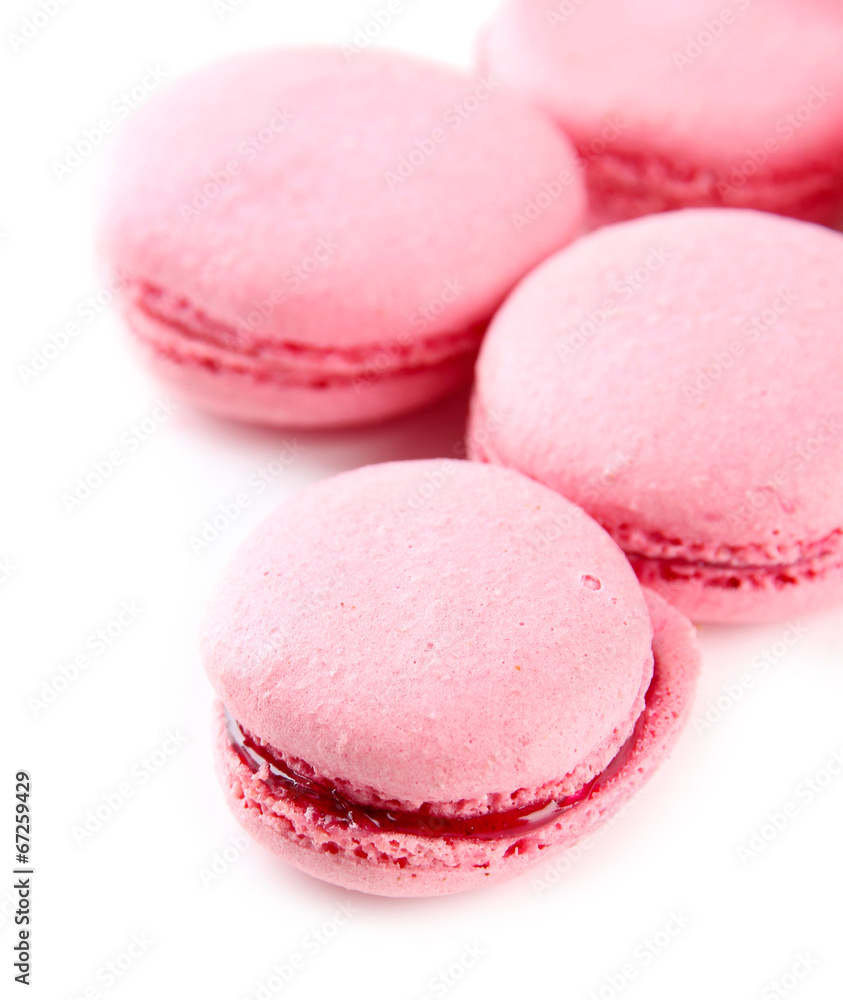Gentle macaroons isolated on white Gentle macaroons isolated on white