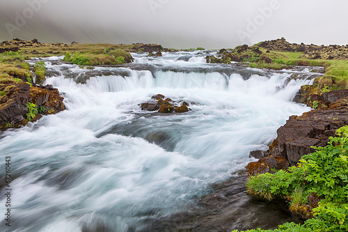 Amazing waterfall at the south side of Iceland