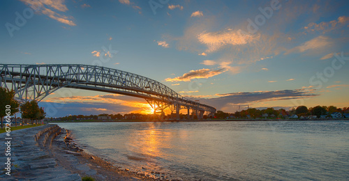 Bluewater Bridge, Sarnia, Ontario sunset