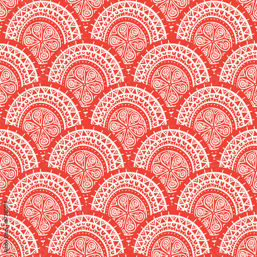 round red patterns with flowers