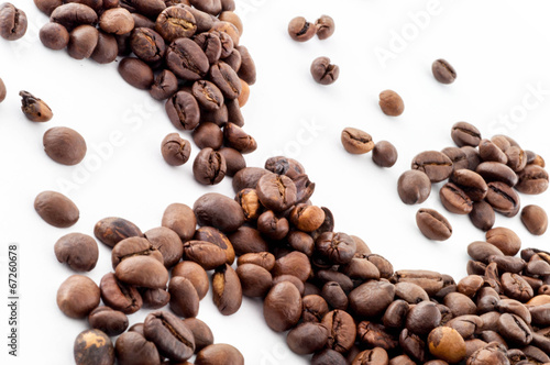 macro of raw coffee