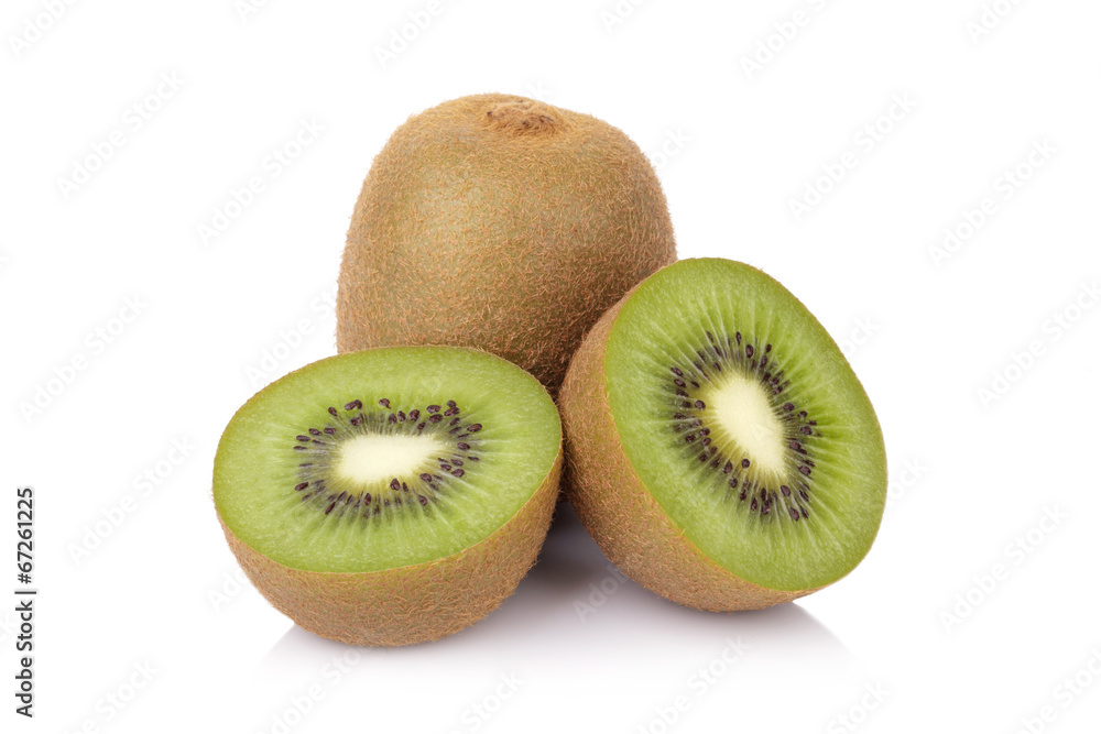 Sliced kiwi fruit isolated on white background Sliced kiwi fruit isolated on white background