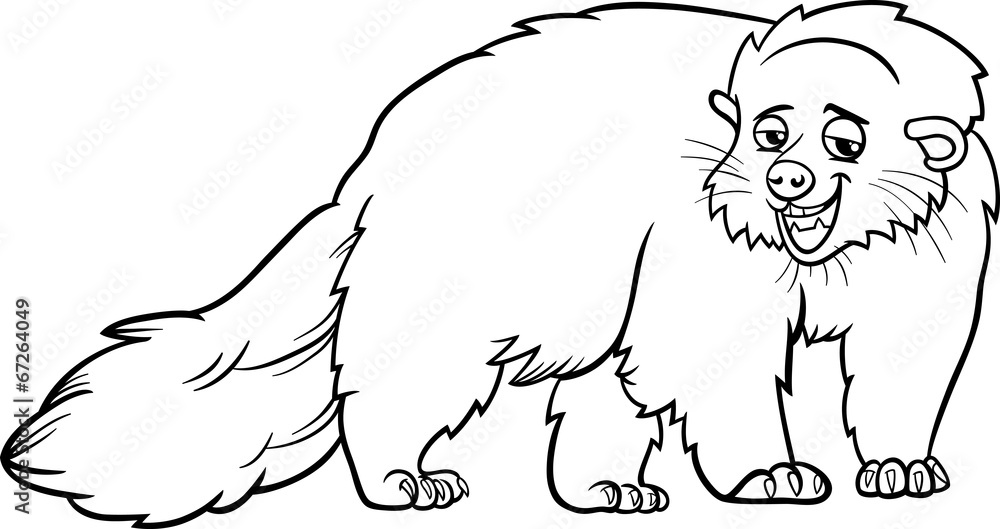bearcat animal cartoon coloring page bearcat animal cartoon coloring page