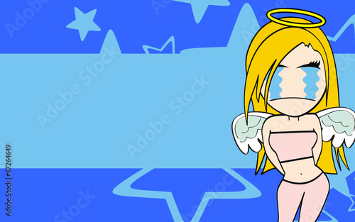 angel cute chubi girl cartoon background5