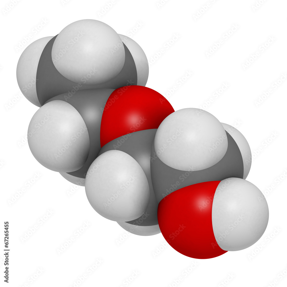 2-ethoxyethanol solvent molecule. 2-ethoxyethanol solvent molecule.