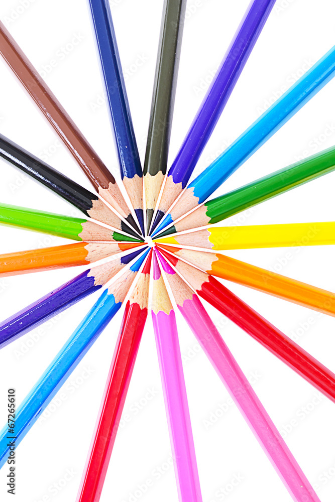 Colored Pencil Isolated on White Background. Colored Pencil Isolated on White Background.