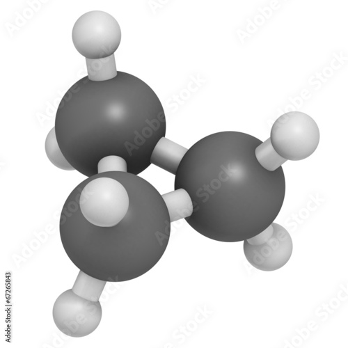 Cyclopropane cycloalkane molecule. Used as anaesthetic. photo