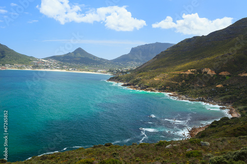 View of Hout Bay from Chapmans Peak - Cape Town, South Africa.