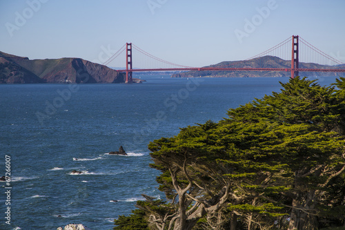 beautiful view of Golden Gate Bridge San Francisco California