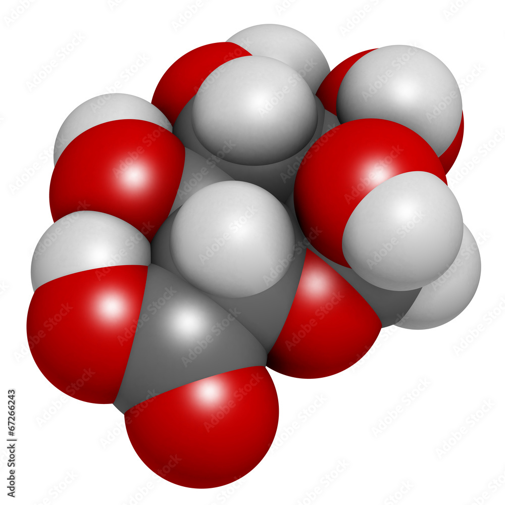 Glucuronic acid molecule. Glucuronic acid molecule.