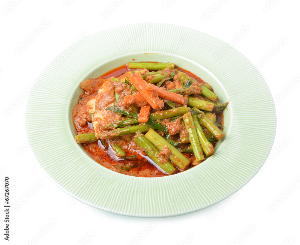 Stir fried variety of vegetables , Thai style food Stir fried variety of vegetables , Thai style food