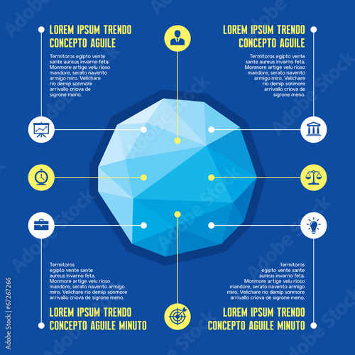 Infographic business Concept - Abstract Volume Structure