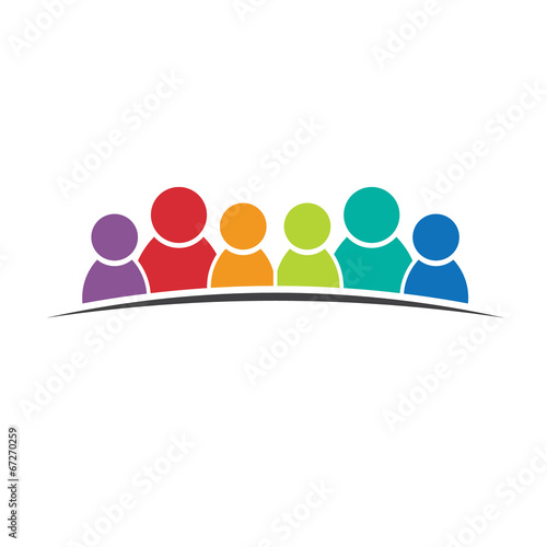 Six people friends. Group of persons.
