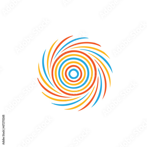 Abstract colorful swirl image. Concept of hurricane