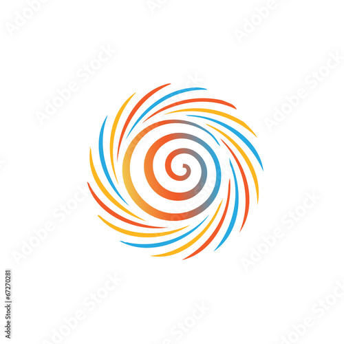Abstract colorful swirl image. Concept of hurricane