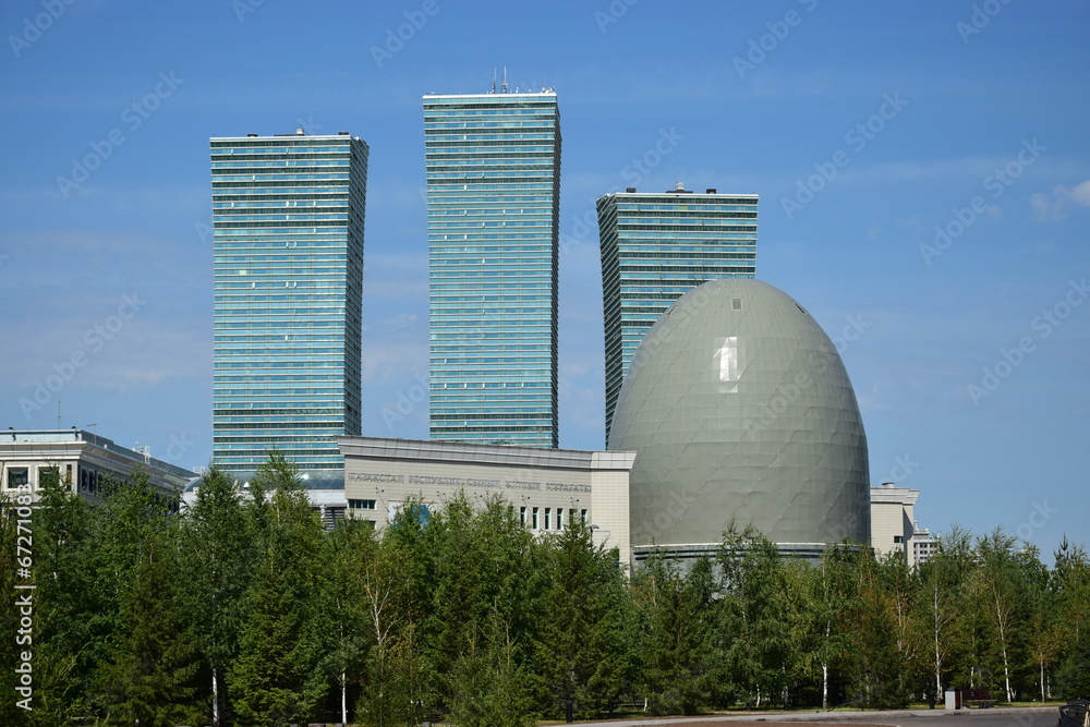 Some buildings of unusual form in Astana, Kazakhstan