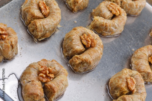 traditional dessert turkish baklava,well known in middle east an