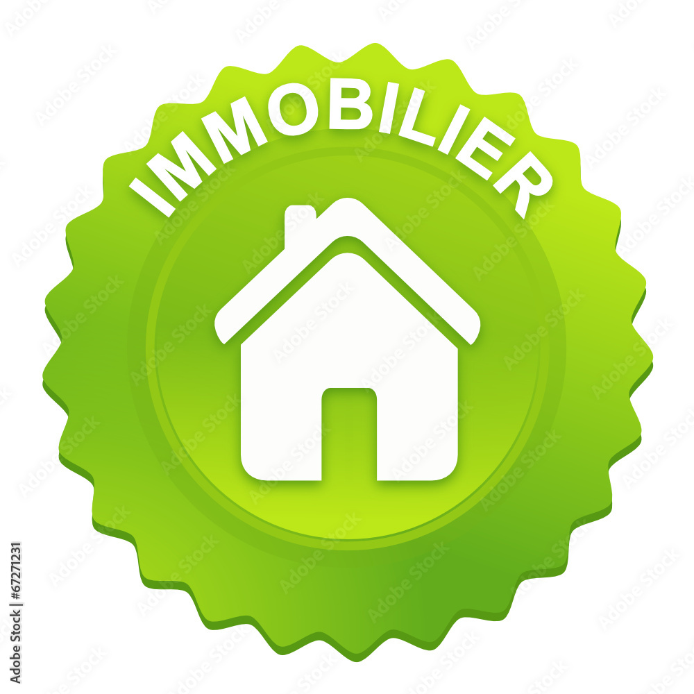 immobilier sur bouton web denté vert immobilier sur bouton web denté vert