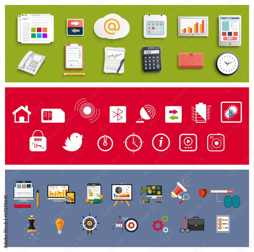 Workplace office and business work elements set Workplace office and business work elements set