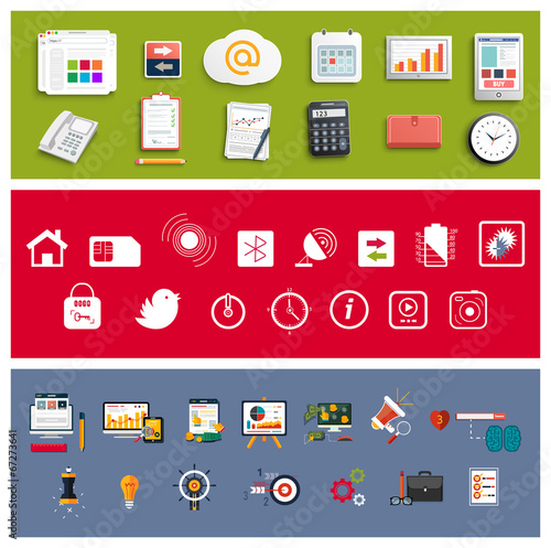 Workplace office and business work elements set