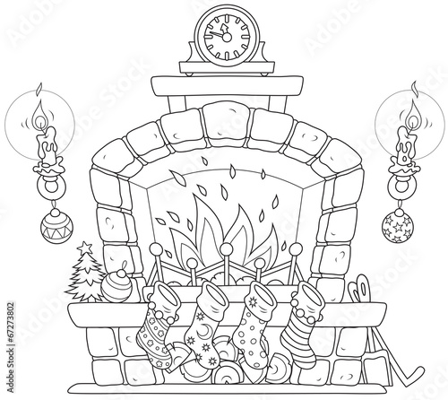 Christmas Fireplace with so...