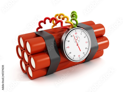 Canvastavla Dynamites with electronic timer