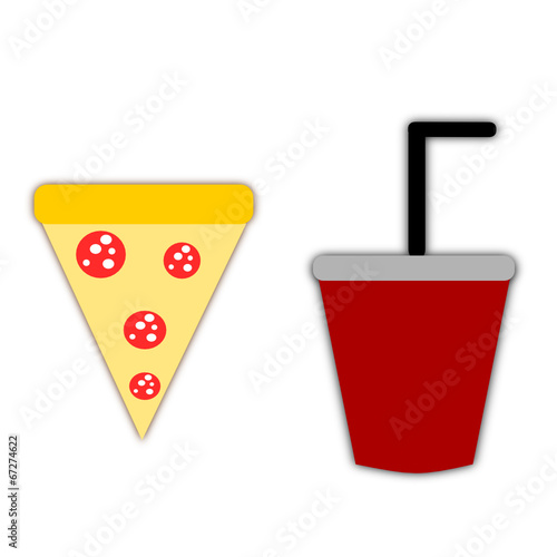 Pizza e bibita