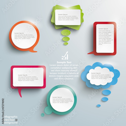 Colored Shiny Communication Bubbles