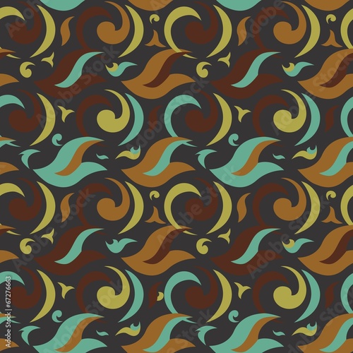 Seamless pattern with swirls