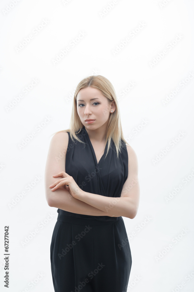 Fototapeta premium Portrait of serious young business woman