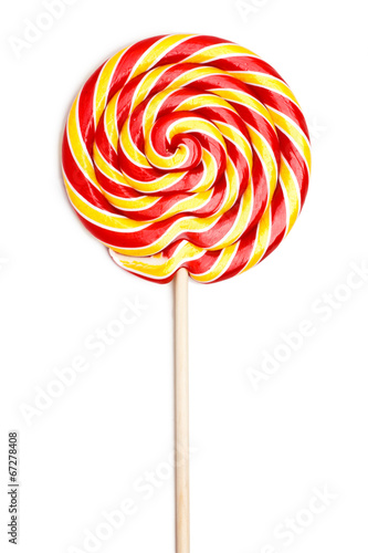 Photo Colorful spiral lollipop