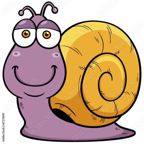 Vector illustration of Snail cartoon