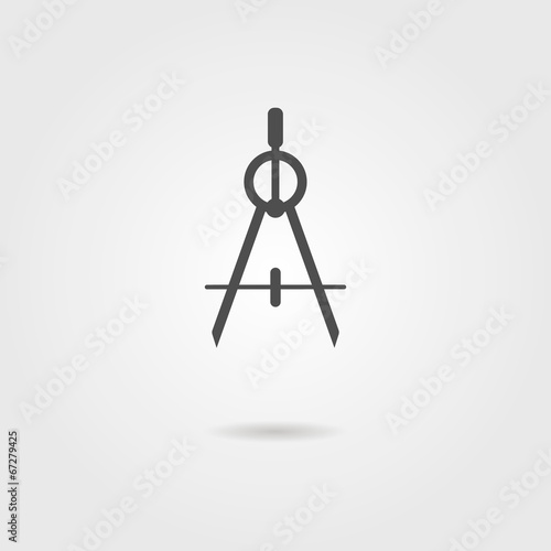 compasses icon with shadow