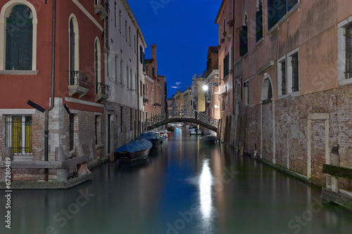 The streets of Venice Long exposure By Night. 
