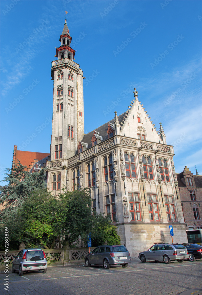 Brugge - The Burghers lodge building in morning light