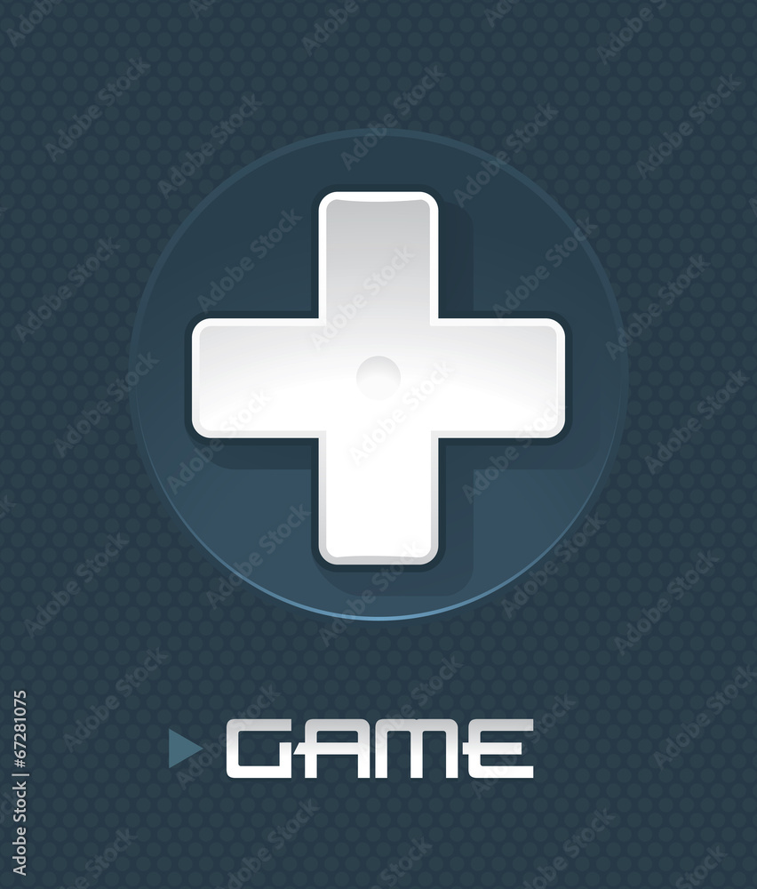 Vector illustration of game controller part Vector illustration of game controller part