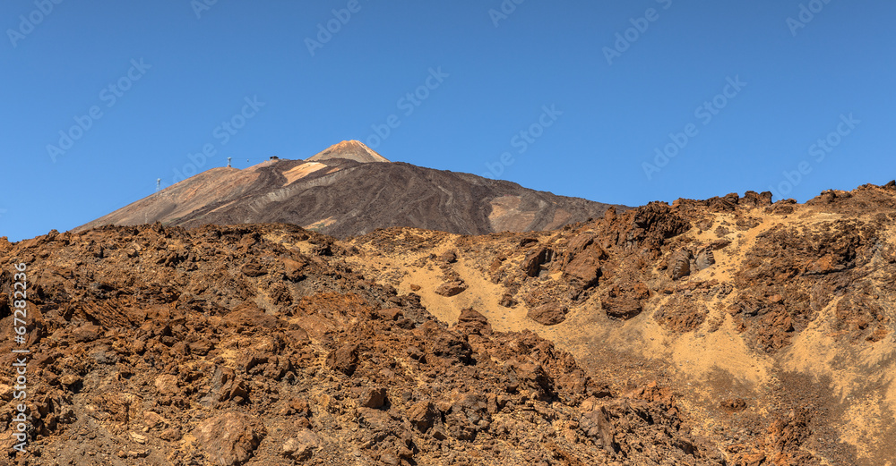 Teide volcano behind rocks in Tenerife Teide volcano behind rocks in Tenerife
