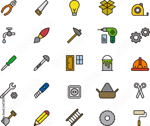 Carpenter tools icons