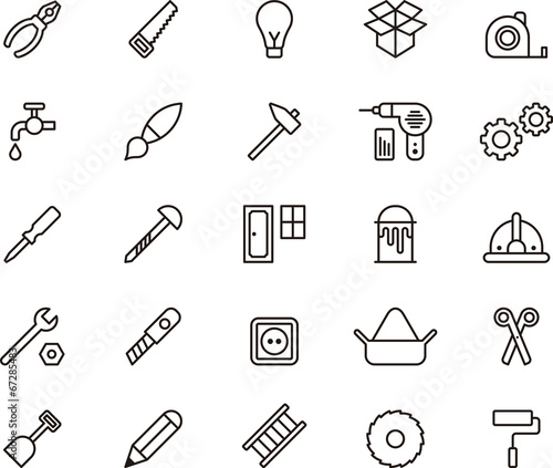 Carpenter tools icons