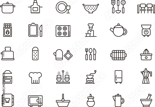 Kitchen icon set