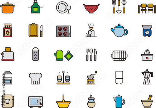 Kitchen icon set