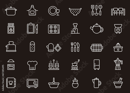 Kitchen icon set