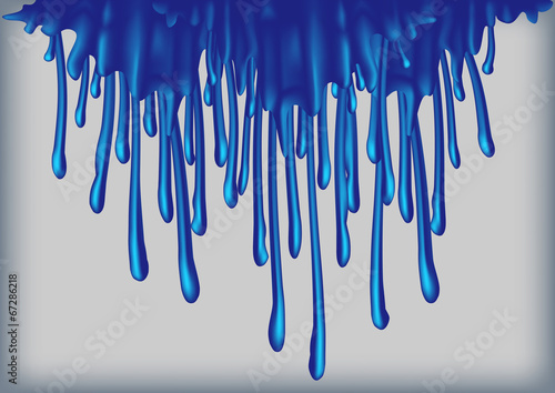 Blue paint runs