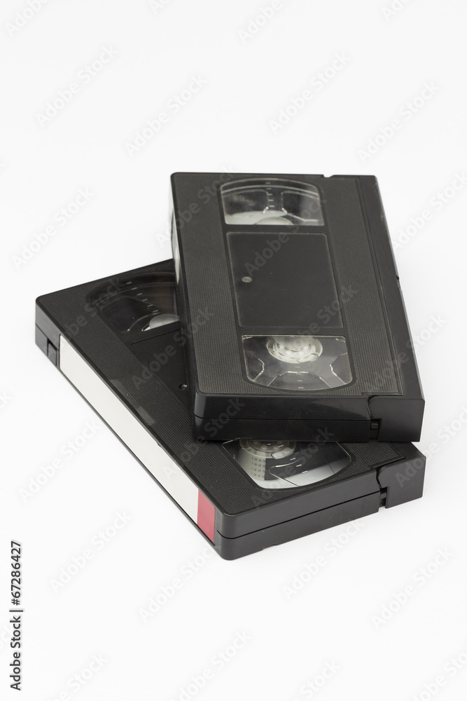 Fototapeta premium cassette on the white background