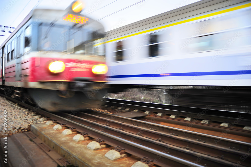 Obraz premium Train motion