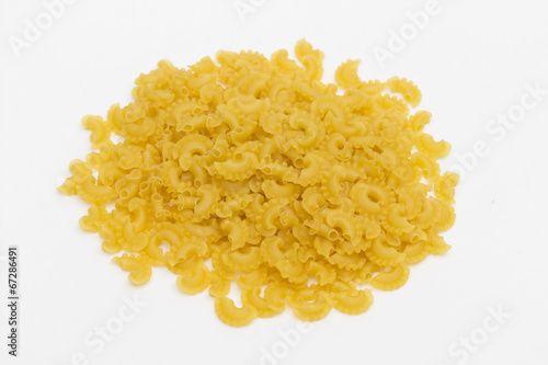 pasta on the white background